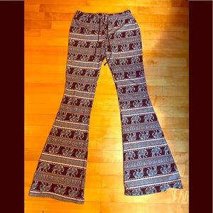 About a Girl Boho Flare Elephant Pants Size 5